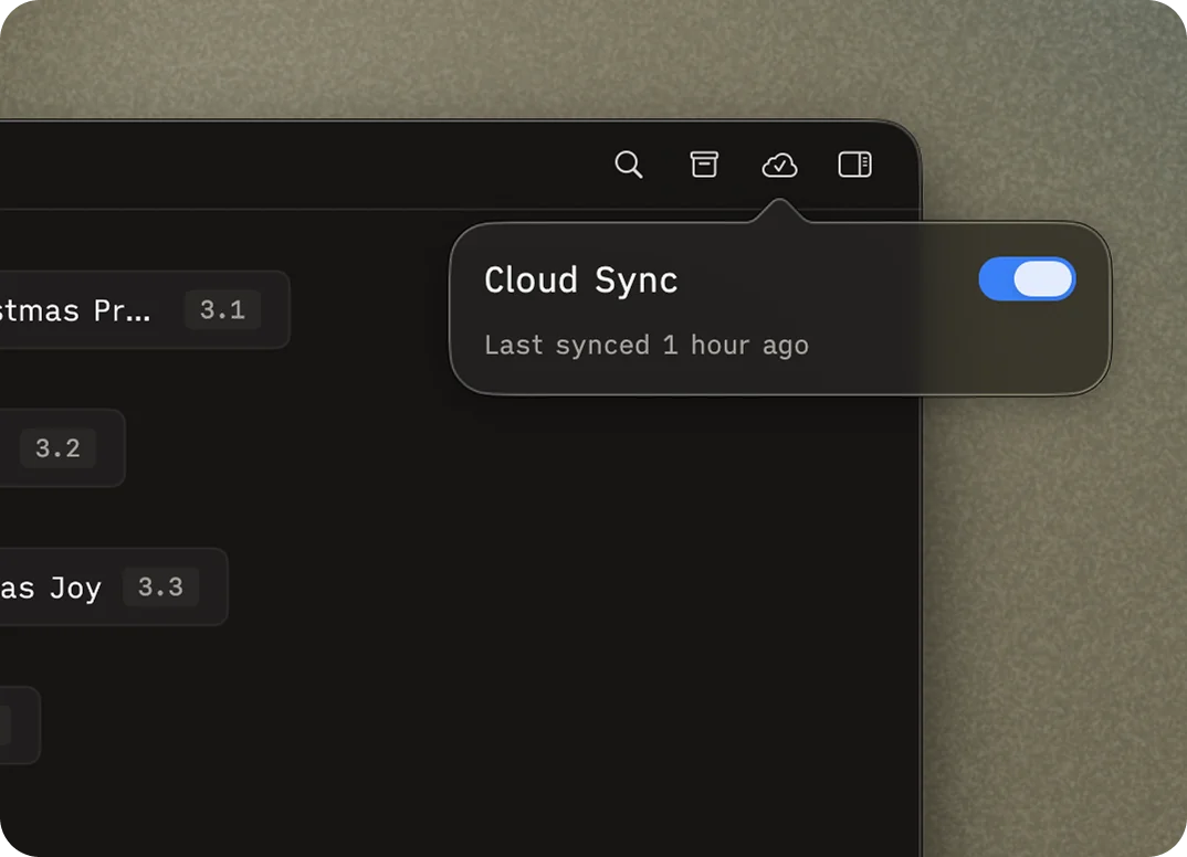 Herbert cloudsync menu