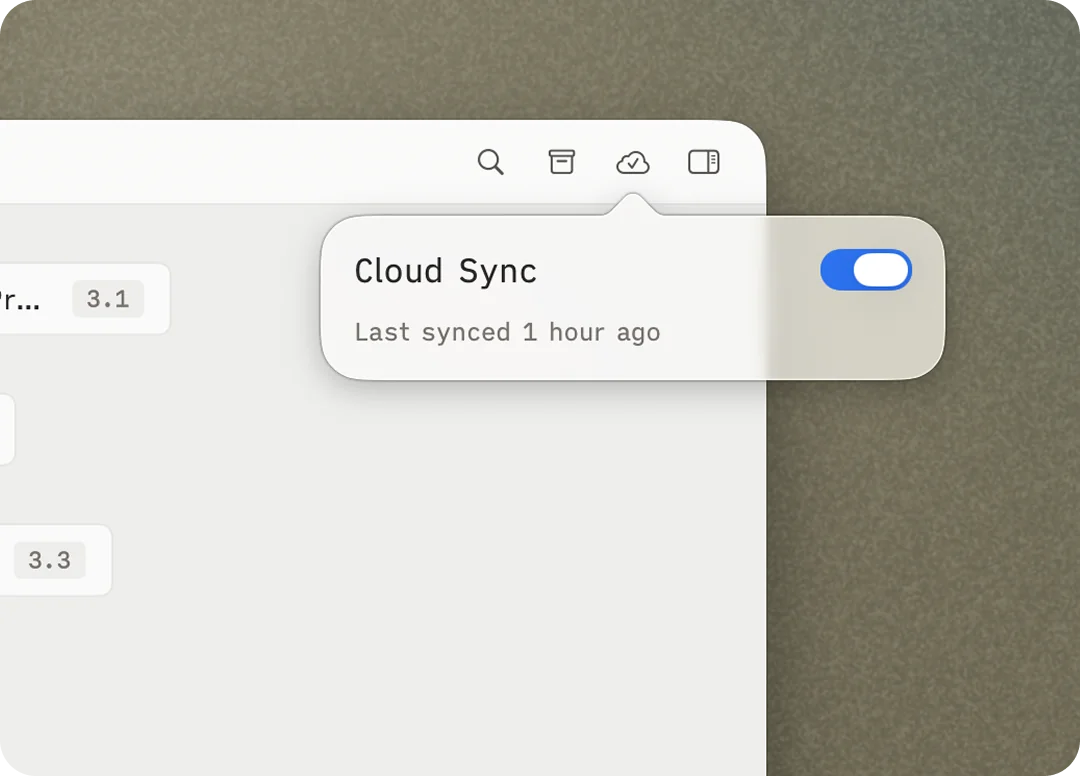 Herbert cloudsync menu